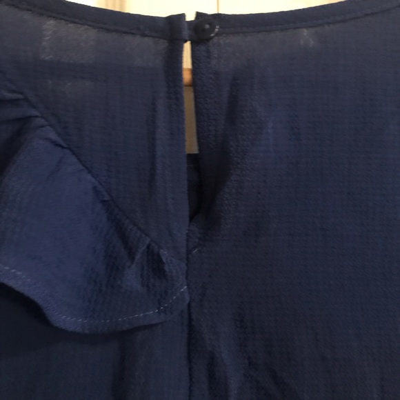 Michel Studio Dark blue one sleeve blouse - Picture 8 of 12